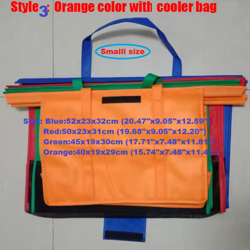 Foldable Reusable Grocery Trolley Bags (Set of 4)