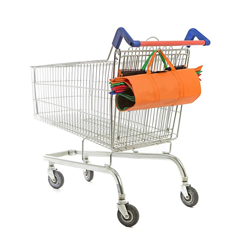 Foldable Reusable Grocery Trolley Bags (Set of 4)