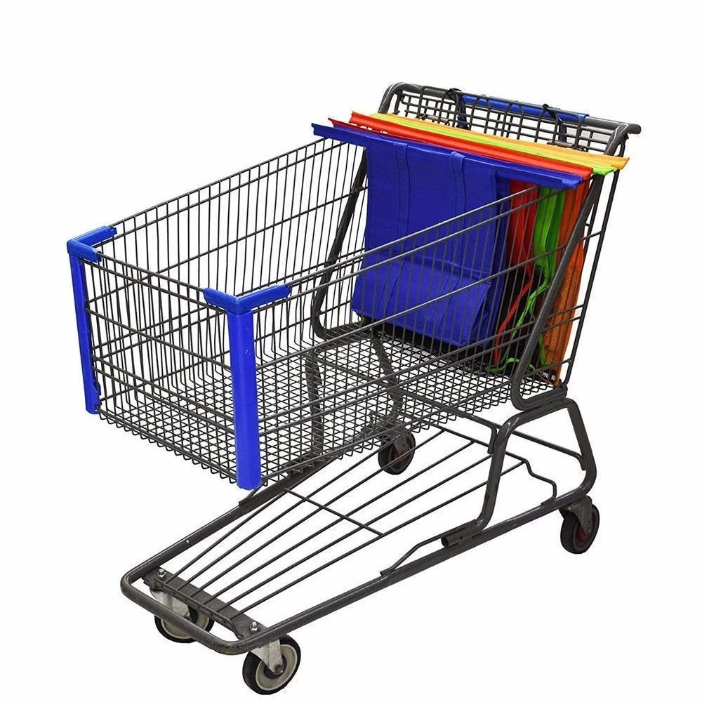 Foldable Reusable Grocery Trolley Bags (Set of 4)