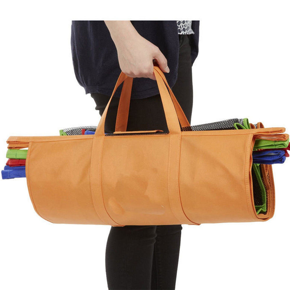 Foldable Reusable Grocery Trolley Bags (Set of 4)