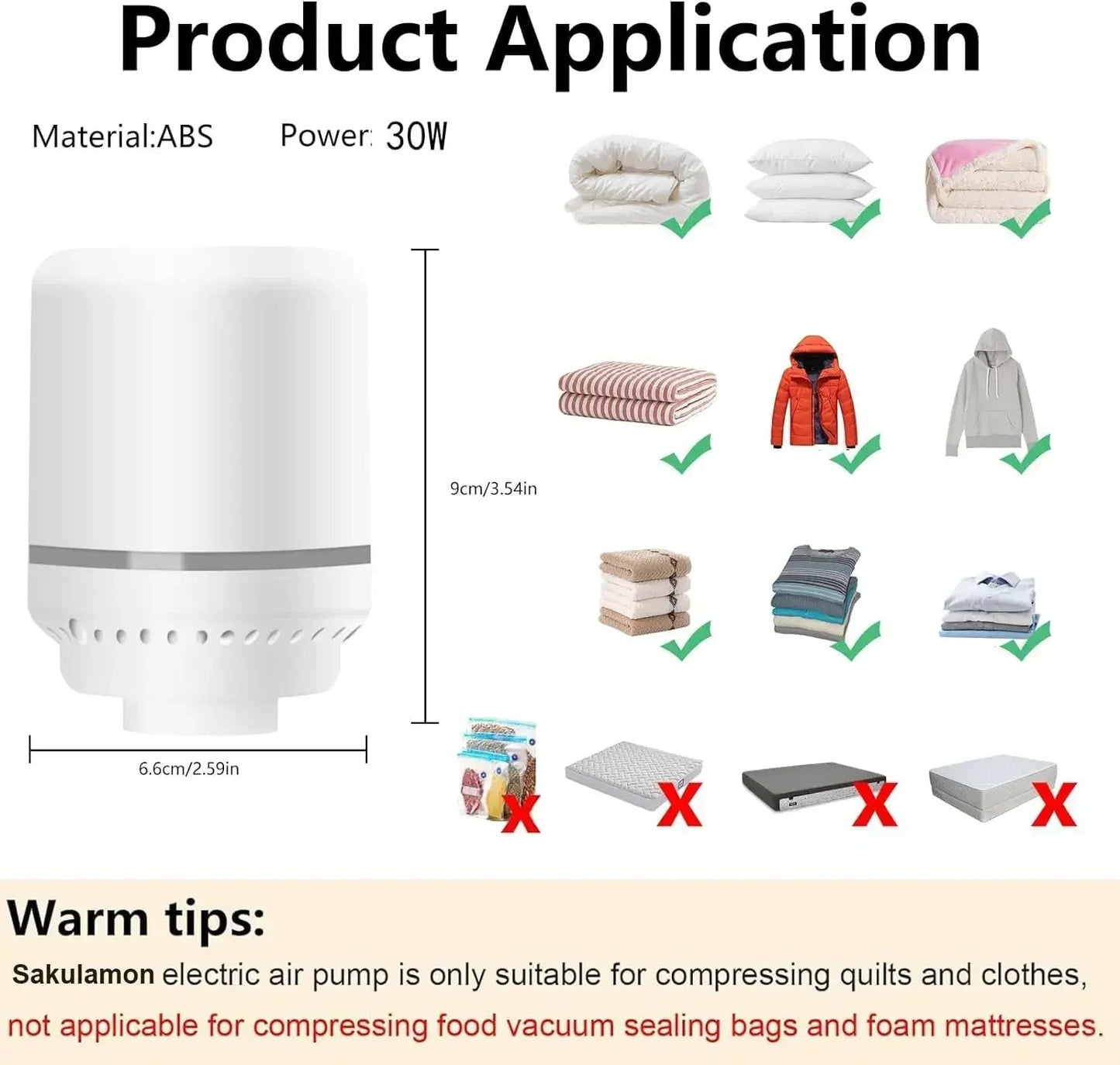 Electric Pump for Vacuum Bags