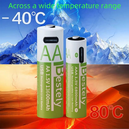 USB-C Rechargeable Lithium Batteries