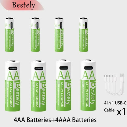 USB-C Rechargeable Lithium Batteries